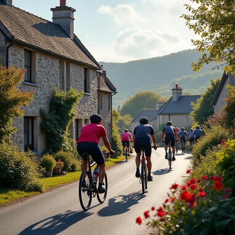 Luxury cycling tour through Irish countryside villages