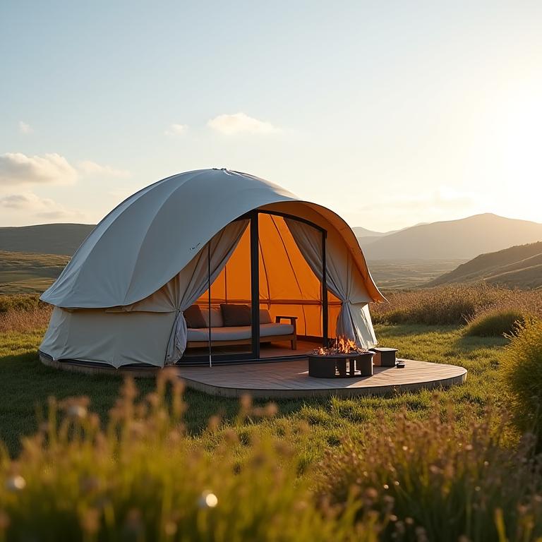 Luxury glamping accommodation in Irish countryside